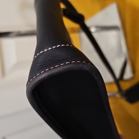 Coach Linen & Navy Leather Vintage Pochette A0C-6115 EUC - Picture 9 of 15